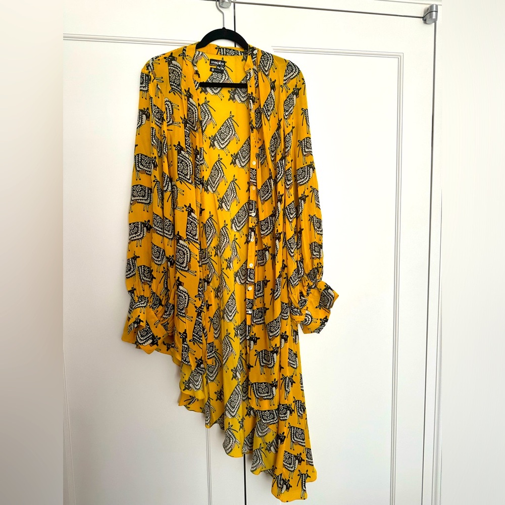 Great condition masaba short asymmetrical silk dress.